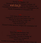 Restaurant Les Rochers menu