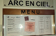 Restaurant Arc en Ciel menu
