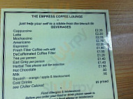 Empress Mill Cafe menu