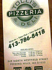Tolli's Pizzeria menu