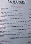 La Maïoun menu