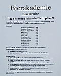 Bierakademie menu