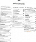La Belle Amédée menu
