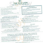 Red Lion Bushey menu