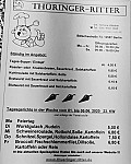 Thüringer Ritter menu