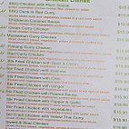 Peppercorn Thai Restaurant menu