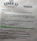 Esher Street Cafe & Deli menu