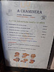 A Chaminera Asador menu