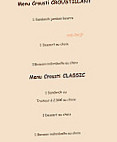 Crousti Pain menu