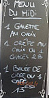 Creperie De L'ours menu