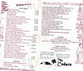 The Cedars Pub menu