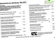 Haus Waldfrieden menu