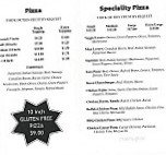Main Street Pizza menu