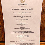 Restaurant Schlosskeller menu