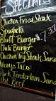 The Bluff menu