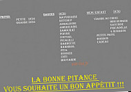 Friterie La Bonne Pitance menu
