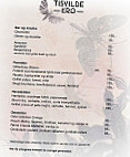 Tisvilde Kro menu