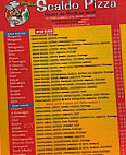 Scaldo Pizza menu