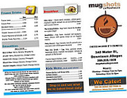 Mug Shots Coffeehouse menu