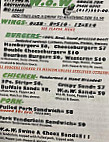 Wings On Wheels menu