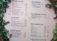 El Carmen Y Hostal menu