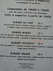 Le Val Marin menu