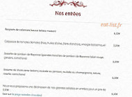 Restaurant Cafe des Arts menu