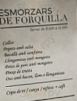 Masía Villa Orce menu