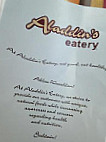 Aladdin's Eatery menu