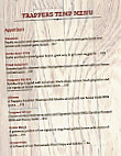 Trappers Saloon menu