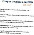 Le Duo menu