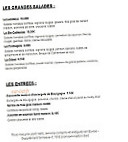 Faubourg Cafe menu