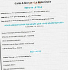 La Belle Etoile menu