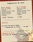 Restauran De Vieux Pont menu
