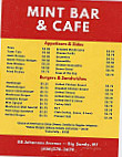 Mint Cafe menu