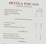 Piccola Toscana menu