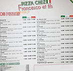 Pizzeria Chez Francesco Et Fils menu
