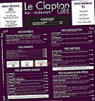 le Clapton cafe menu