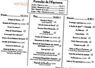 Equinoxe menu