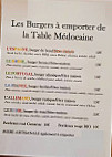 La Table Medocaine menu