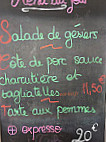 Chalet De La Masse menu