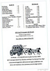 Stagecoach Inn menu