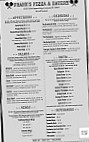 Franks Pizza And Eatery menu