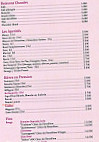 Cafe des Artistes menu