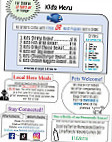 Shark Shack menu
