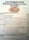 Le Tardivet menu