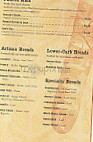 Panera Bread menu