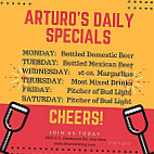 Arturo's menu