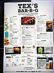 Tex`s Bar-B-Q menu