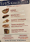 Efes Kebab Pizza menu